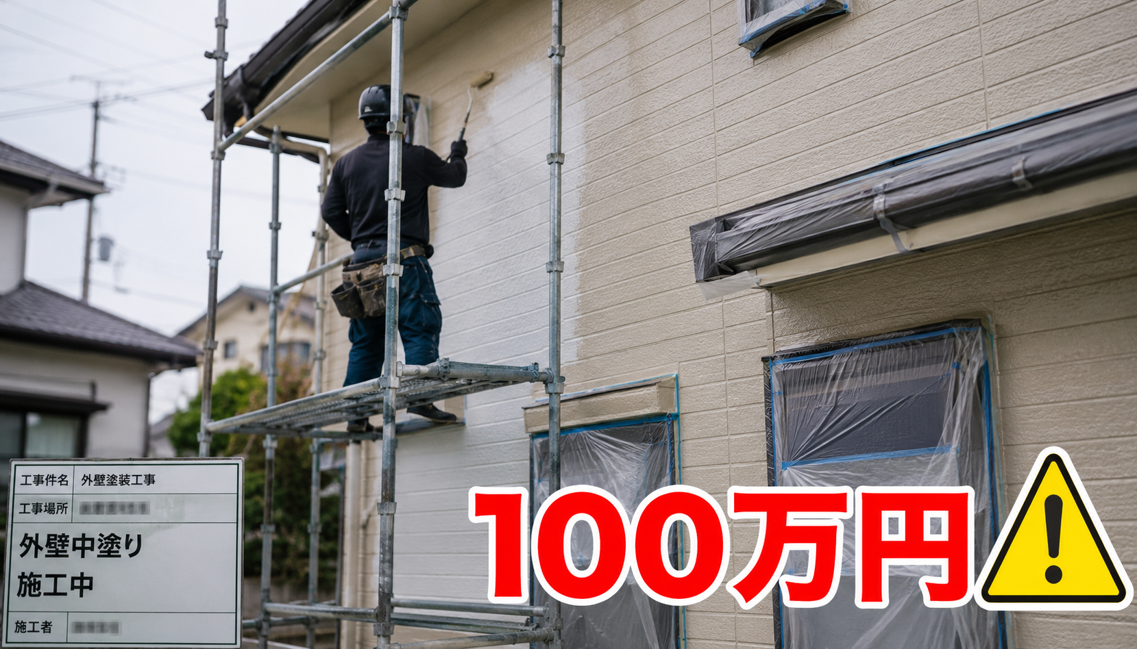 100万円を切る外壁塗装には隠れたリスクが潜んでいます