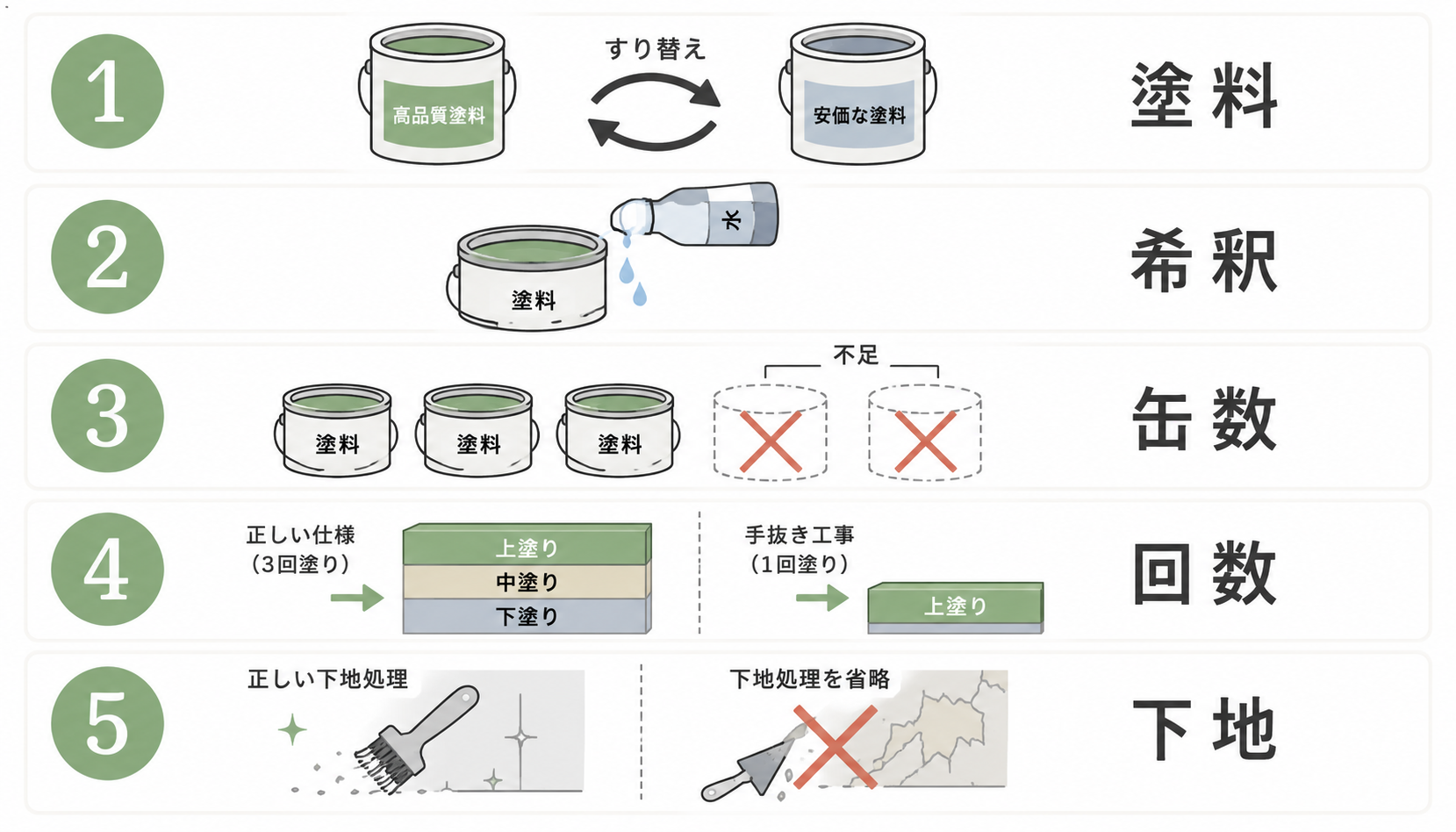 よくある5つの「ちょろまかし」パターン