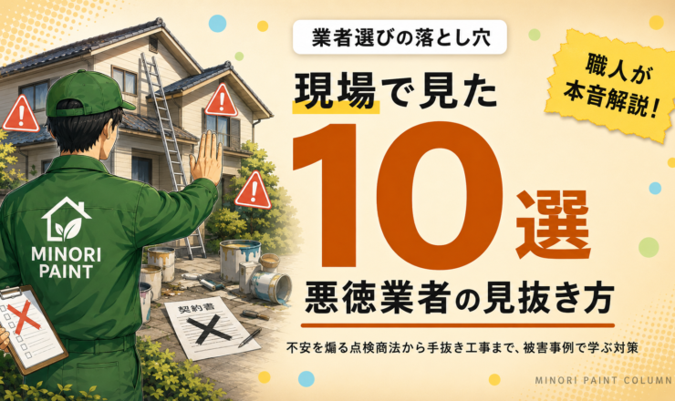 悪徳塗装業者の特徴10選と被害事例｜現場のリアル