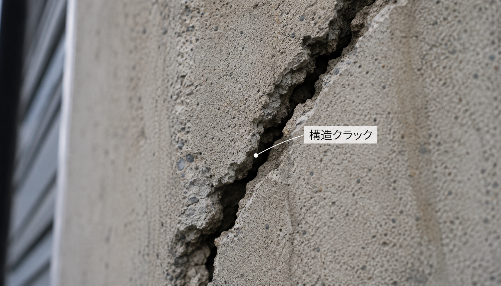 構造クラック（要注意レベル）の実例