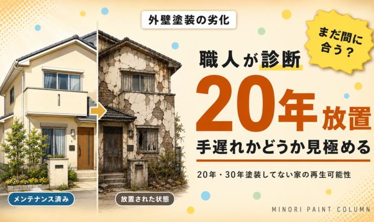 外壁塗装を20年・30年してない家は手遅れ？職人が正直に解説
