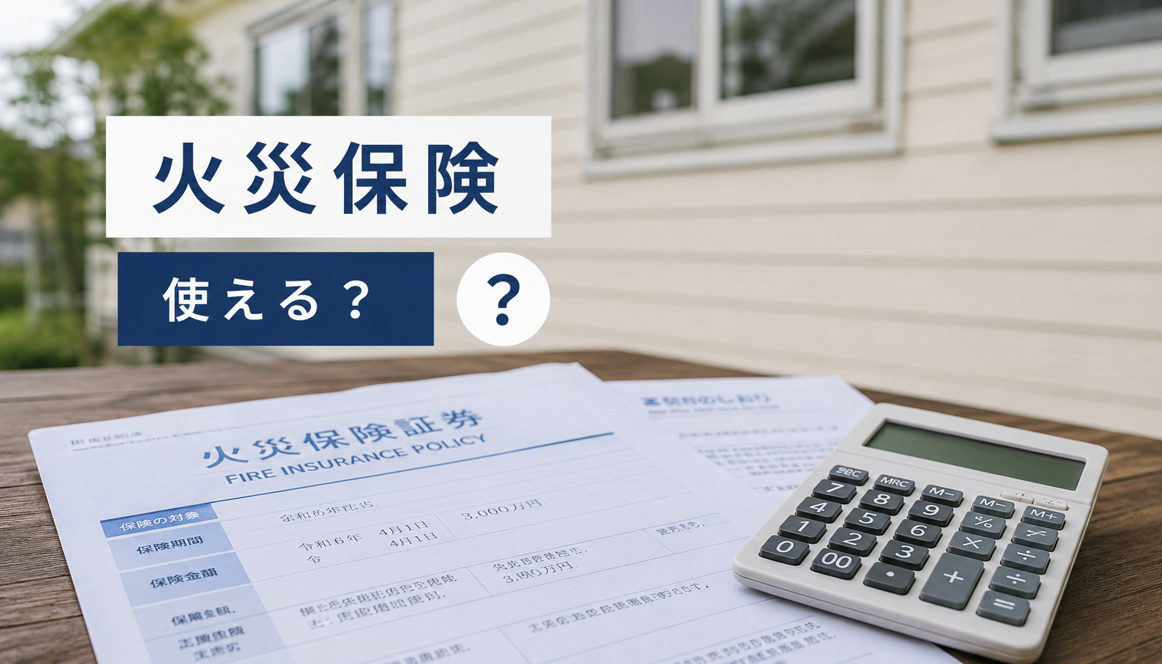 外壁塗装に火災保険は適用できる?
