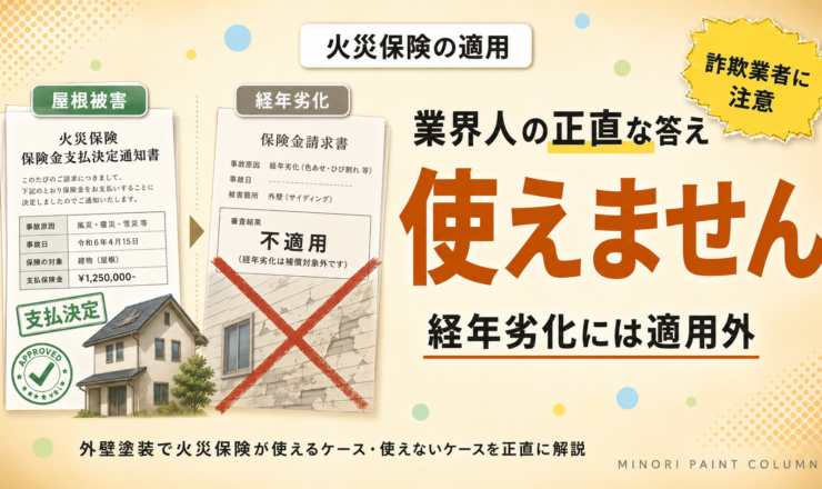 外壁塗装で火災保険は使える？業界人の正直な答え