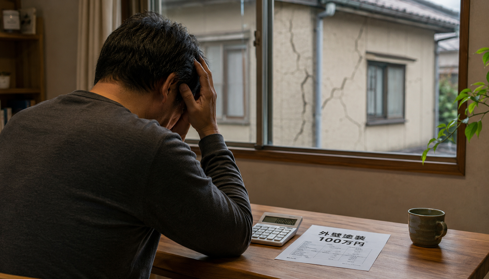 外壁塗装の費用に頭を悩ませる場面
