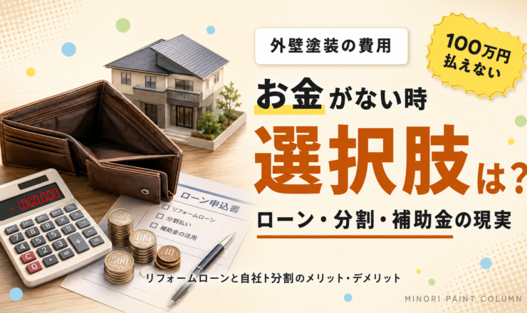外壁塗装のお金がない時の選択肢｜ローン・分割・補助金の現実