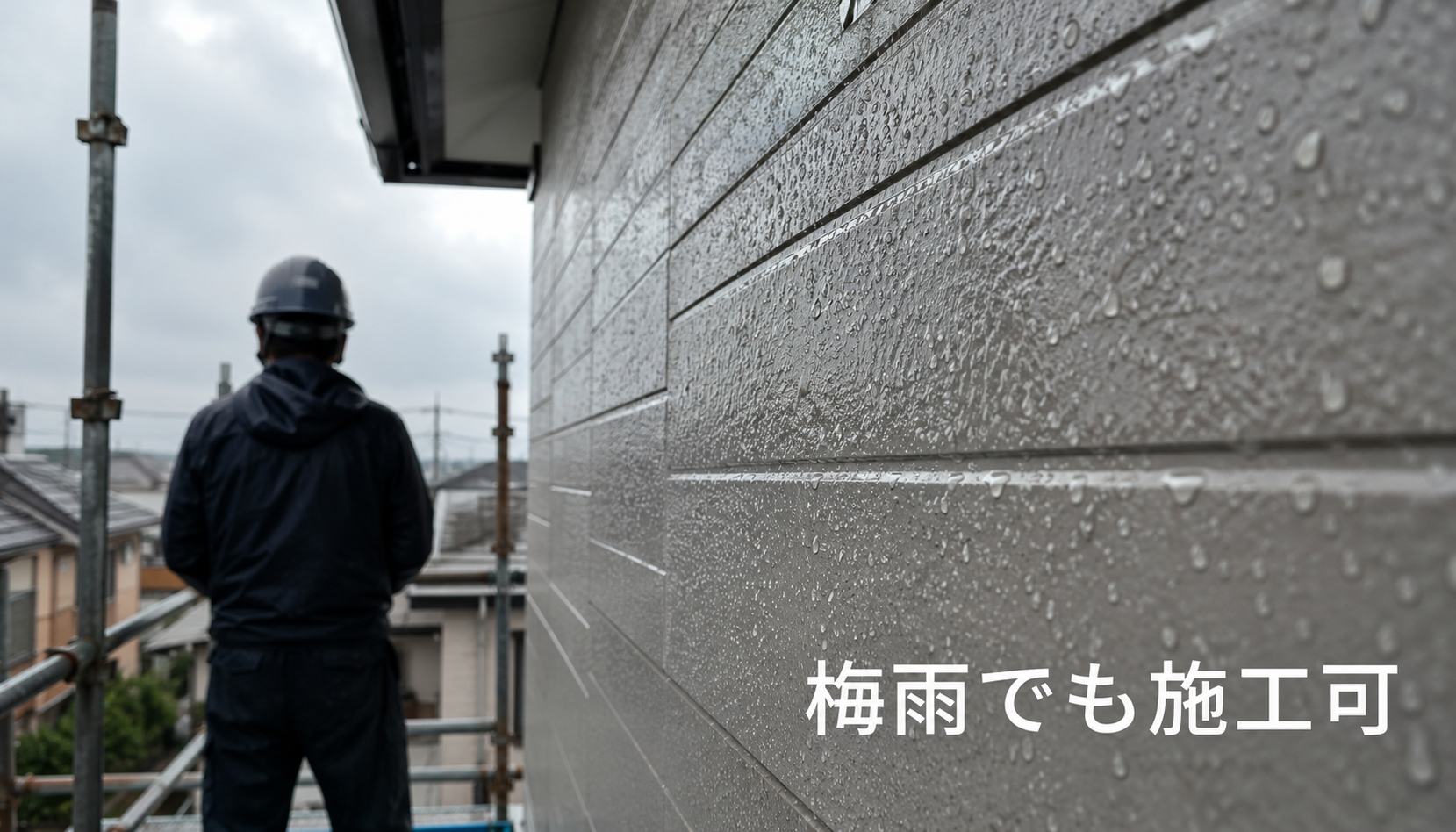 梅雨時期でも条件が揃えば塗装は可能