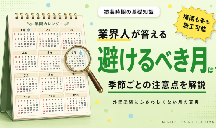 外壁塗装にふさわしくない月は？業界人が答える季節の真実