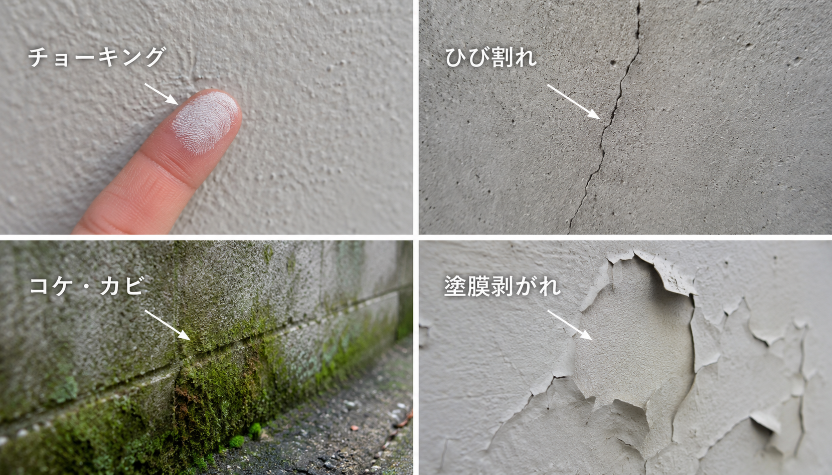 塗装が必要な4つの劣化サイン