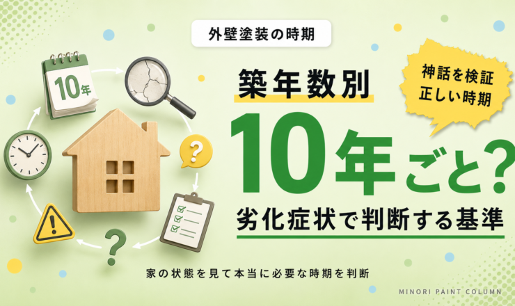 外壁塗装の時期は何年ごと？築年数別の判断基準と劣化症状