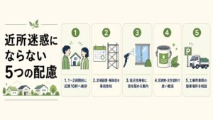 近所迷惑にならない5つの配慮