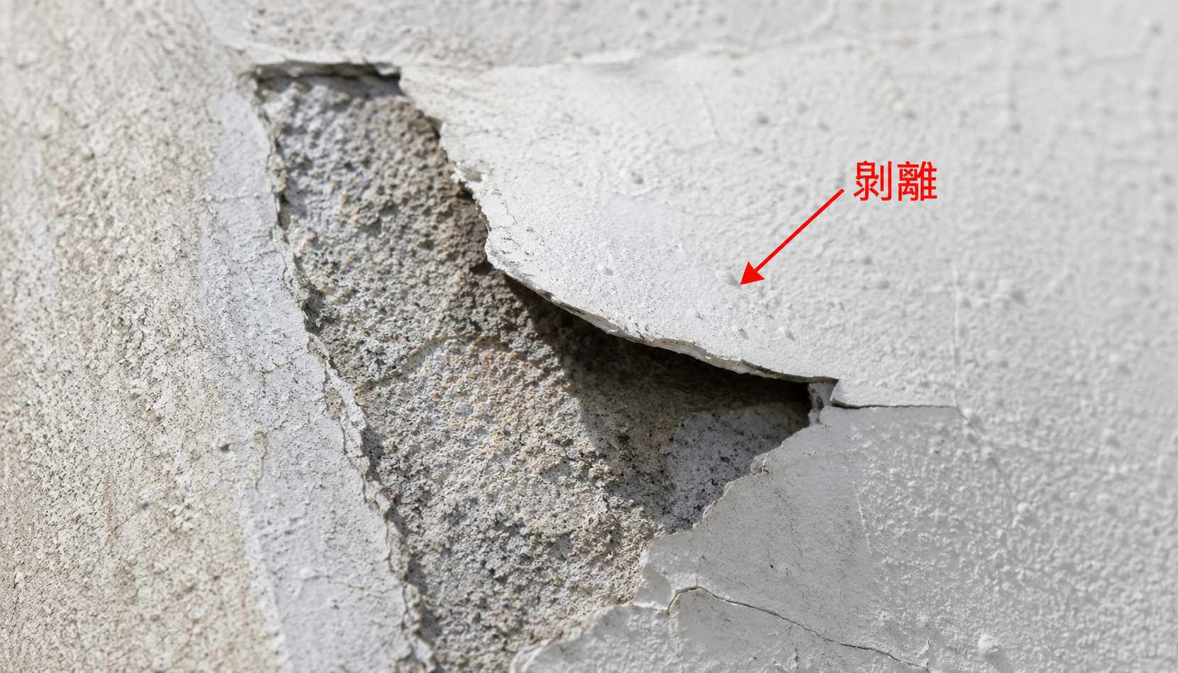 下地処理不足で塗膜が剥がれた事例