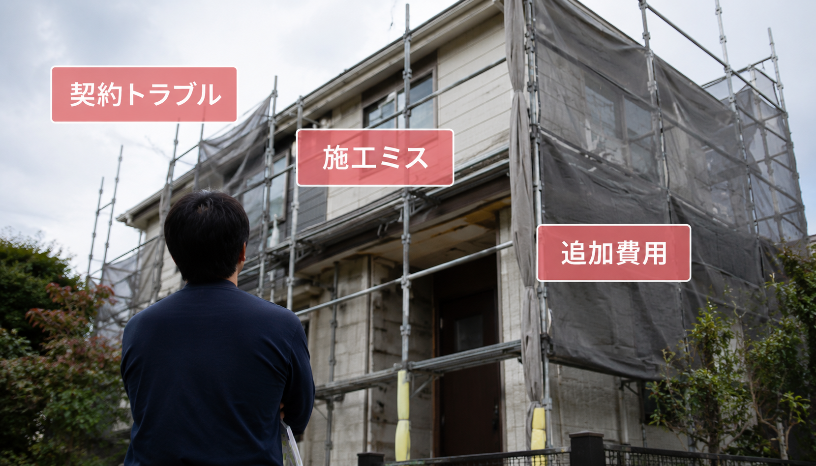 外壁塗装トラブルは契約前後・施工中・完工後に潜んでいる