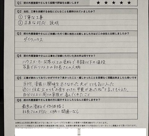 羽曳野市羽曳が丘 W様邸｜ダイワハウス半額以下外壁塗装の満足体験談 写真1