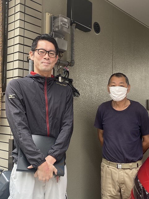 東大阪市吉田本町 匿名様と松本のツーショット写真