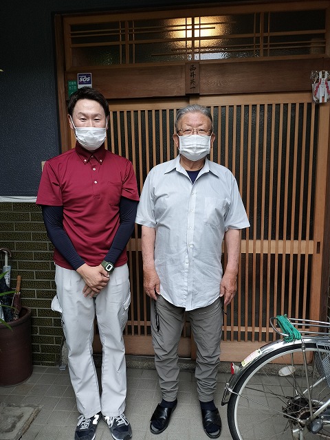 平野区加美南 N様と松本のツーショット写真