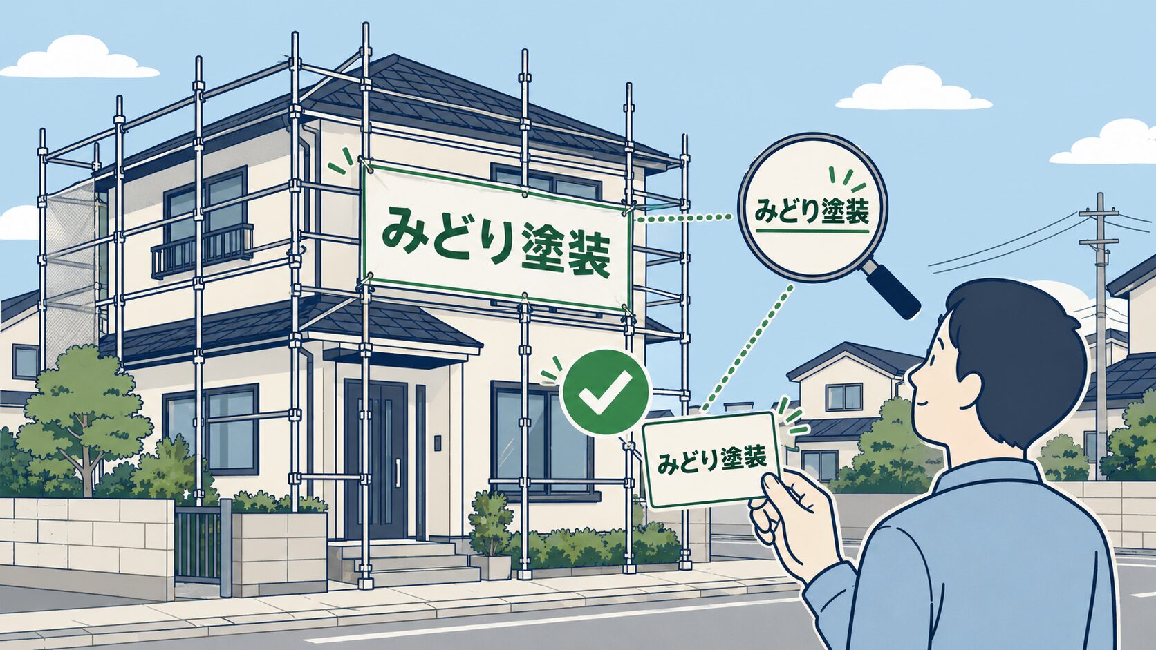 足場垂れ幕と名刺の照合方法