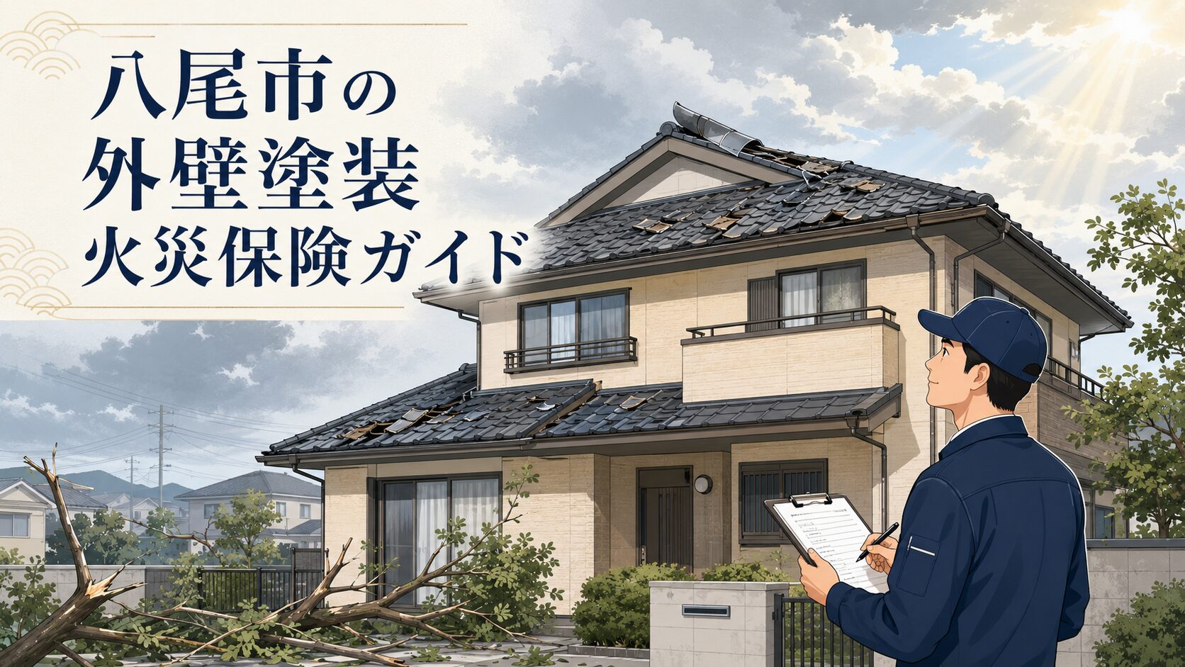八尾市の外壁塗装と火災保険