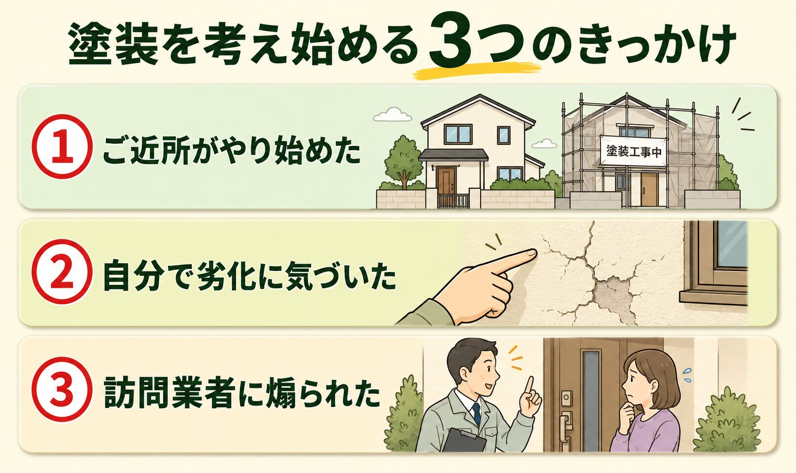 塗装を考え始める3つのきっかけ