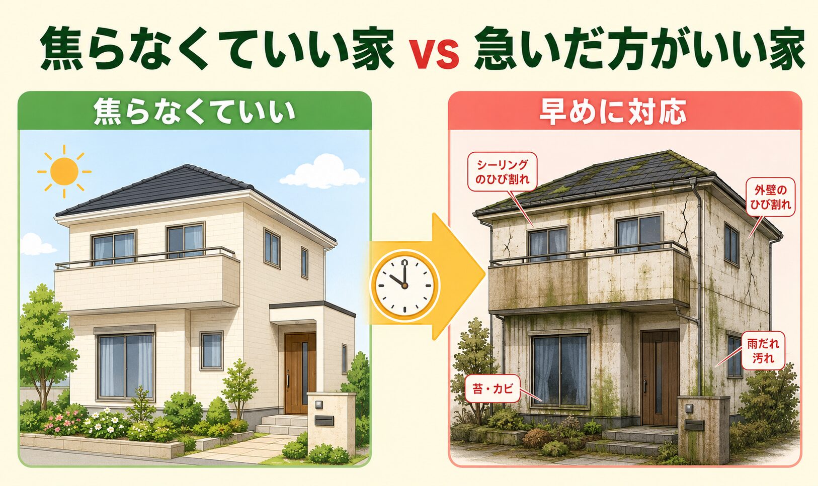 焦らなくていい家と急いだ方がいい家の比較画像