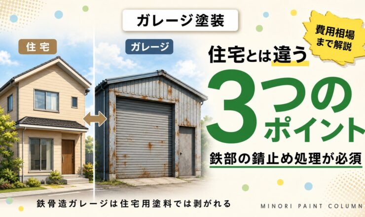 ガレージの外壁塗装｜住宅と違う3つのポイントと費用相場