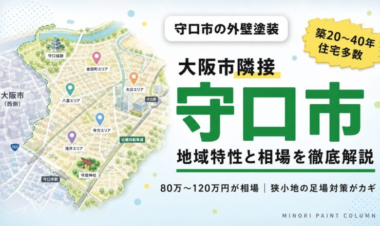 守口市の外壁塗装｜地域特性と相場を徹底解説