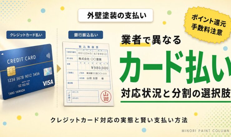外壁塗装はクレジットカードで払える？業者対応の実態と分割払いの選択肢
