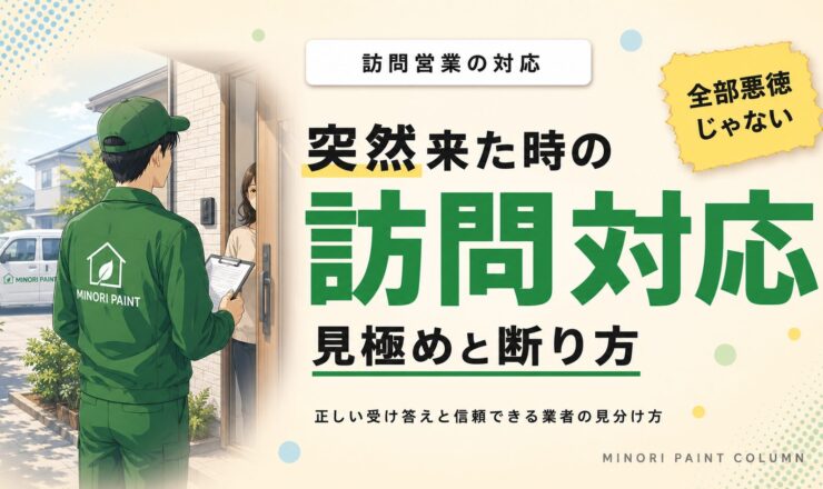 塗装業者の訪問対応｜来た時の正しい受け答えと見極め方