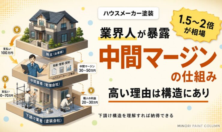 外壁塗装はハウスメーカーだと高い？理由を業界人が解説