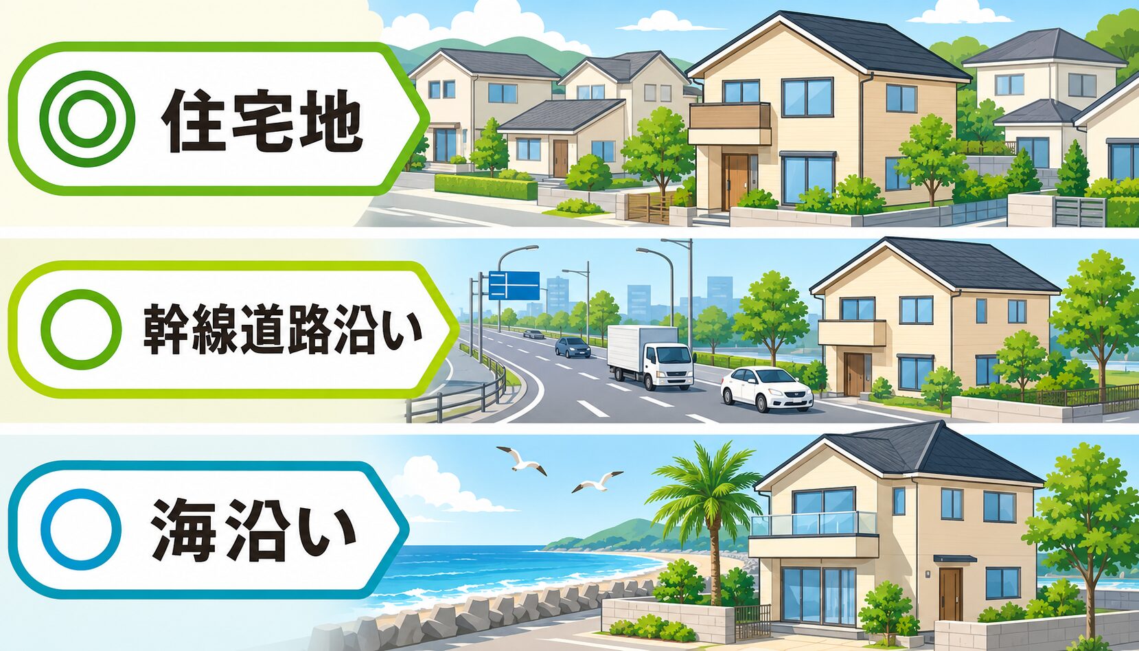 立地別に見るベージュ外壁の適性マップ