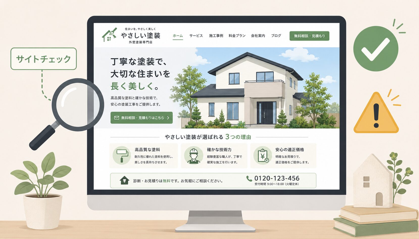 ホームページから業者の信頼性を見抜く