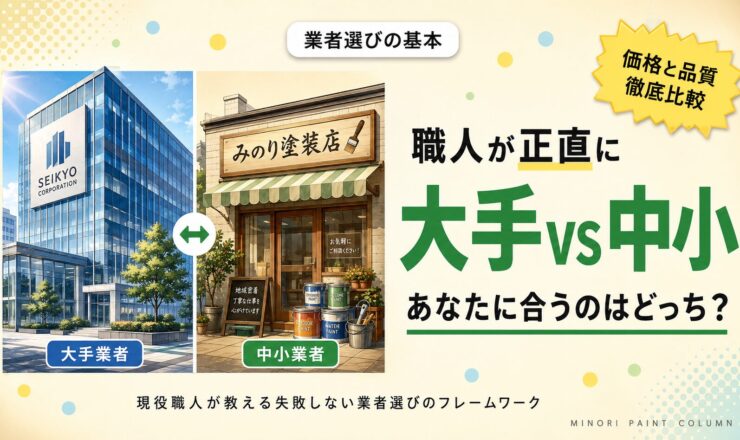 外壁塗装は大手と中小どっち？職人が正直に比較