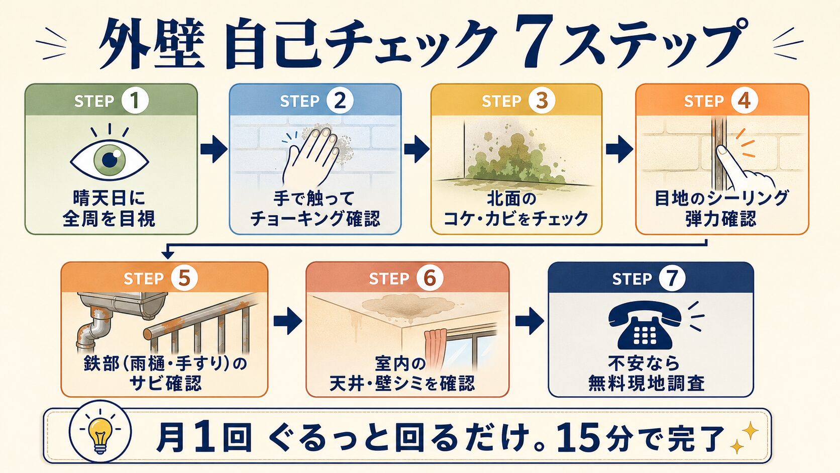 外壁チェック7ステップ