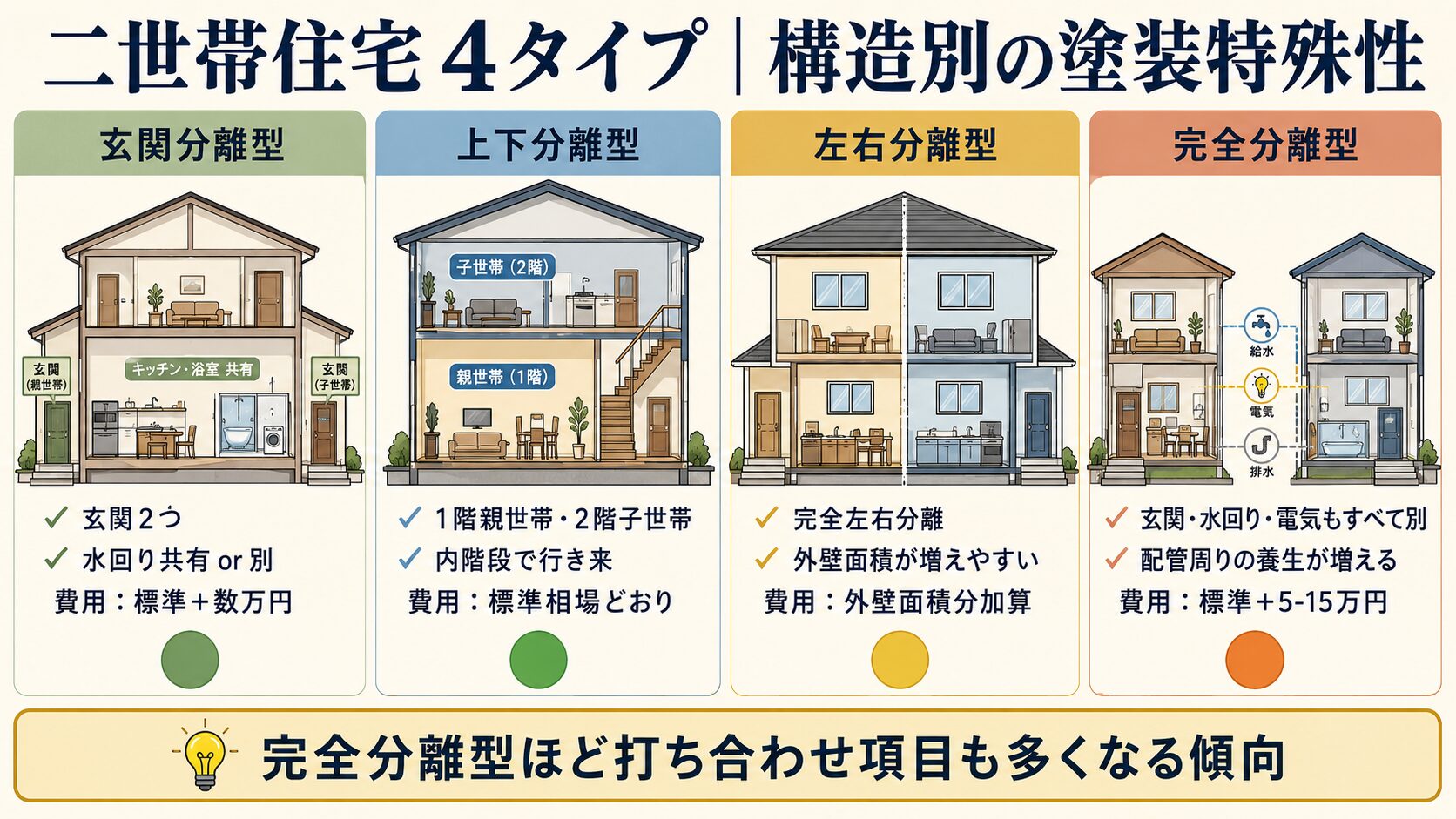 二世帯住宅4タイプ