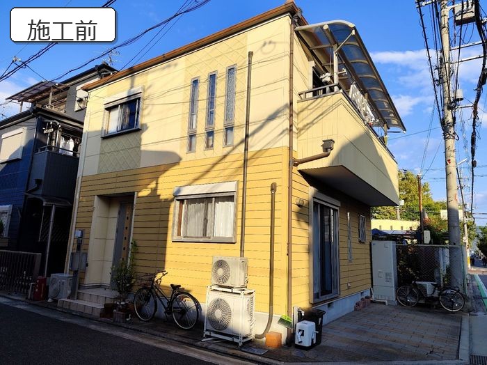 八尾市太子堂 築20年 ALC外壁 施工前の正面外観