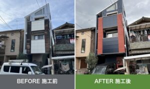 東大阪市善根寺町|築20年3階建ての木部塗装と天窓の雨漏り修理|工期28日の全工程