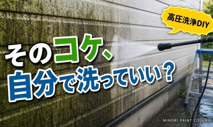 外壁のコケや黒ずみを自分で高圧洗浄してよいかを示すサムネイル