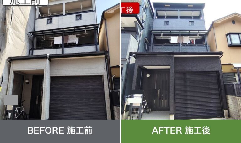 松原市町名の記載なしの外壁塗装 施工前後