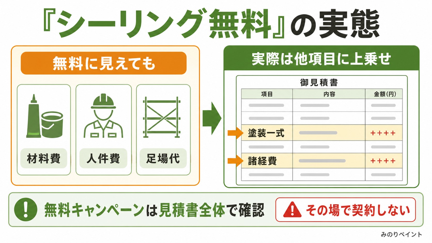 「シーリング無料」の訪問販売に注意