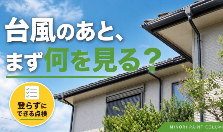 台風後に登らずできる家の点検チェックリストを示すサムネイル
