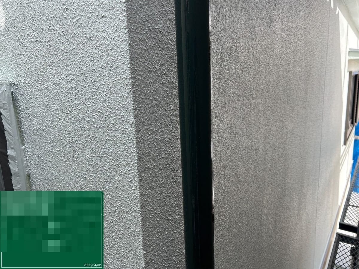 竪樋 下塗り完了