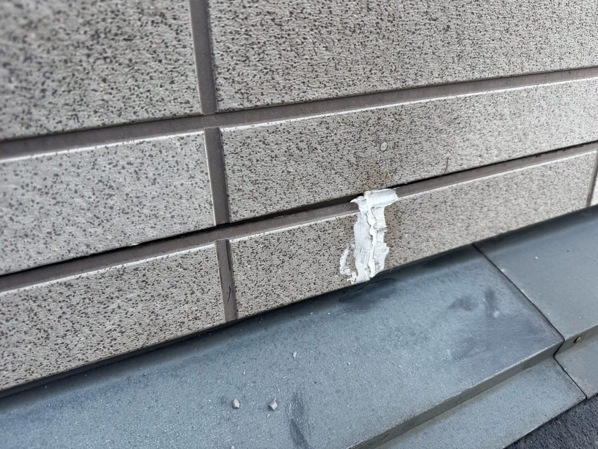外壁クラック補修後