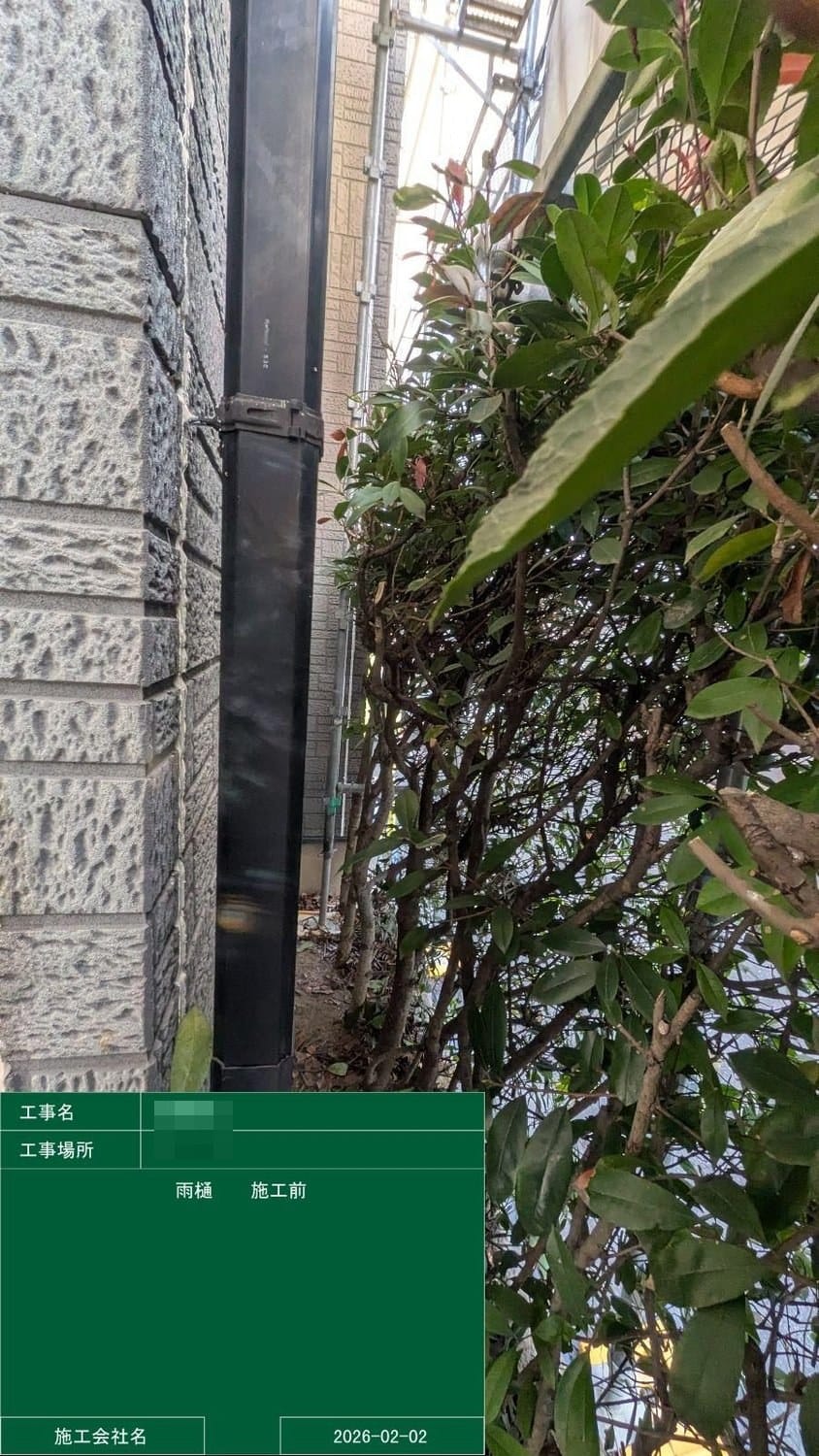 竪樋 施工前